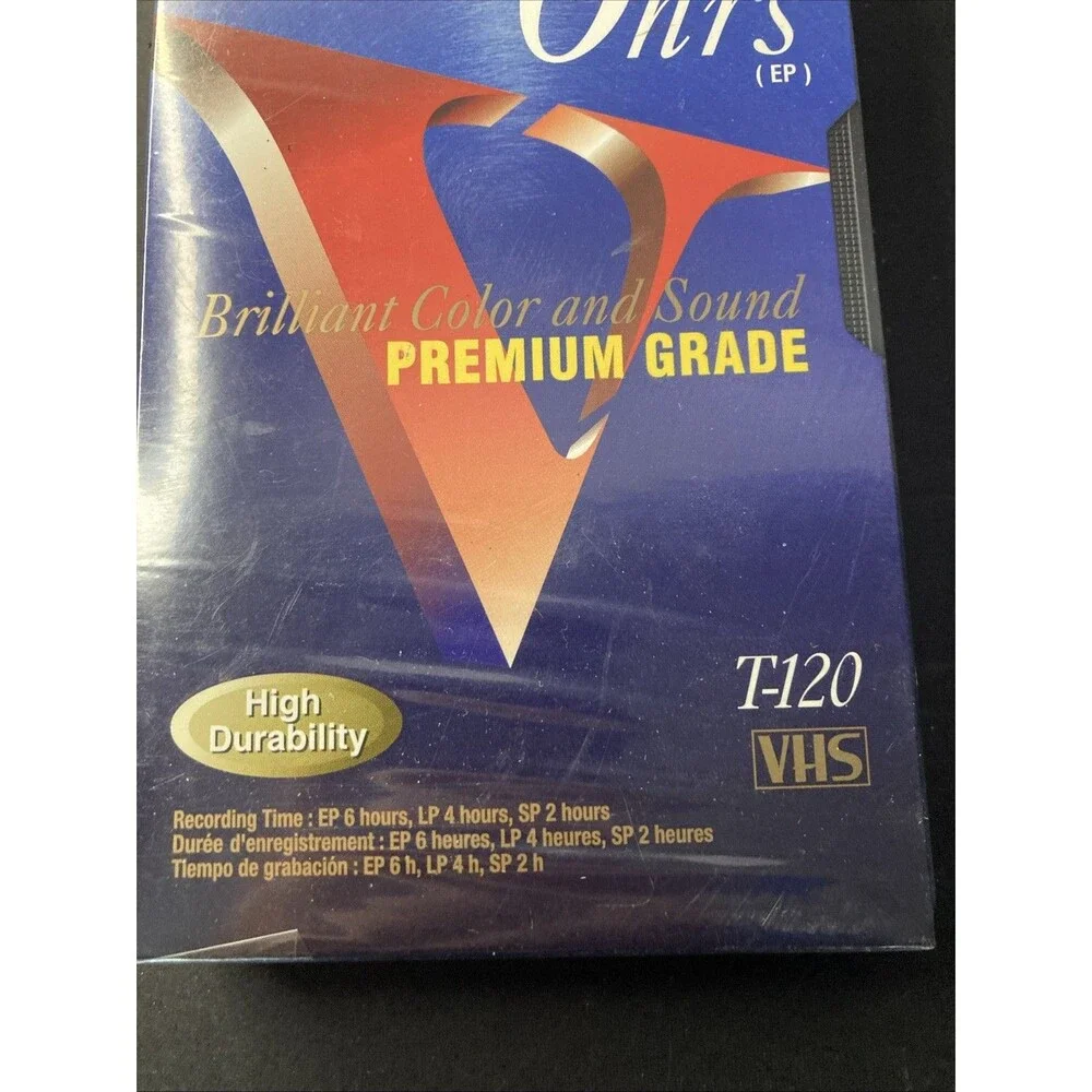Sony T-120VF Blank VHS Video Tape Standard Grade 6 Hour NEW Sealed